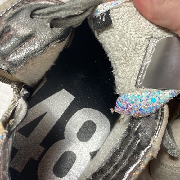 P448 Glitter Skate High Tops Side Zip Sz 37 MSRP $298 - Picture 9 of 13